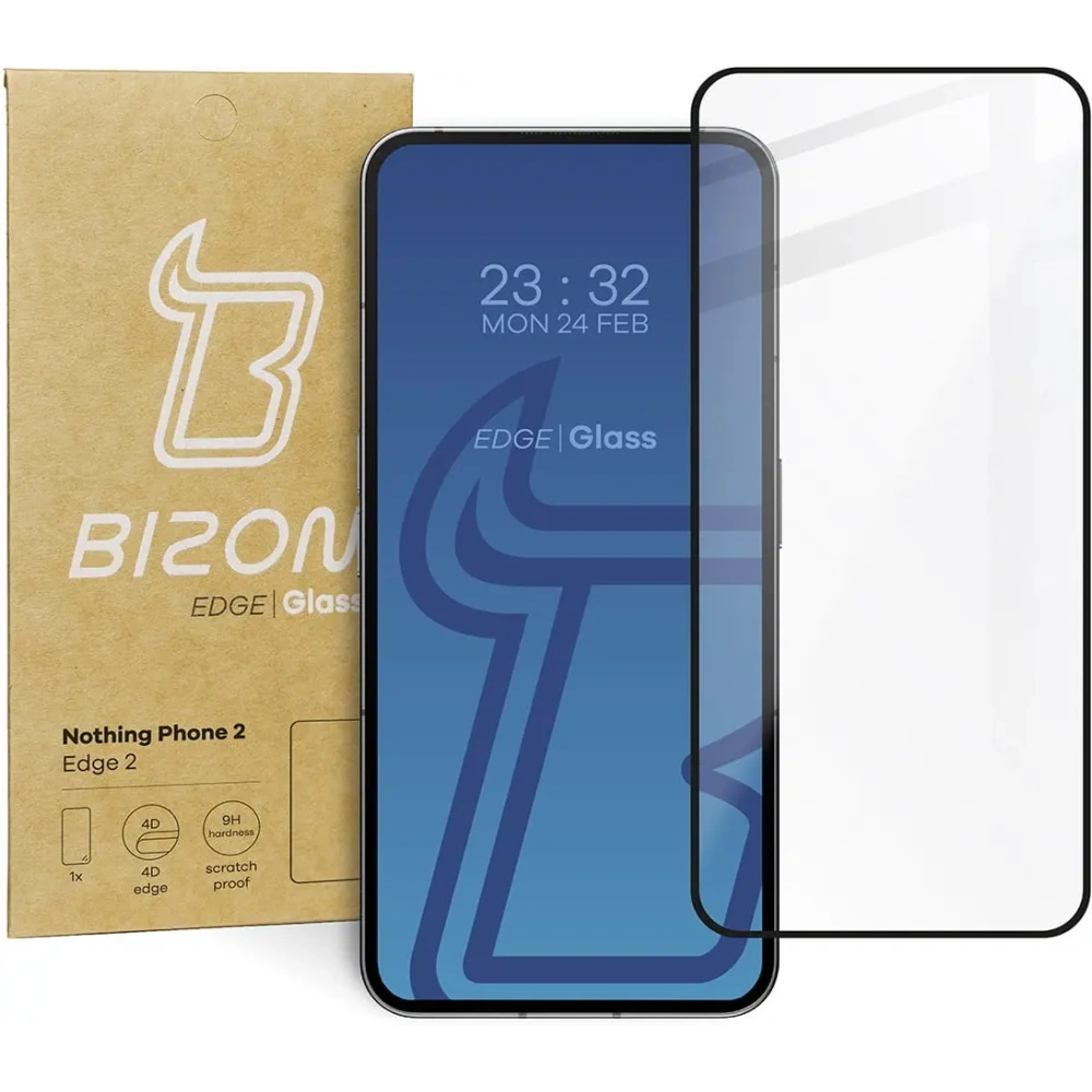 Szkło hartowane Bizon Glass Edge 2 do Nothing Phone 2 czarne