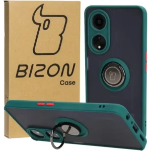 Kup Pouzdro s úchopem na prst Bizon Case Hybrid Ring pro Oppo A98 5G kouřové s tmavě zeleným rámem - BIZ2443 - {ean13} - Sklep Home Screen