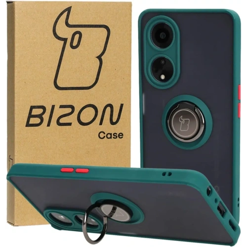 Buy Bizon Case Hybrid Ring Oppo A98 5G smoky with a dark green frame - BIZ2443 - {ean13} - Home Screen Store Europe