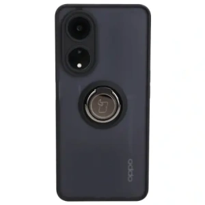 Bizon Case Hybrid Ring Oppo A98 5G rauchig mit einem schwarzen Rahmen