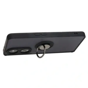 Bizon Case Hybrid Ring Oppo A98 5G rauchig mit einem schwarzen Rahmen