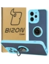 Bizon Case Hybrid Ring Xiaomi Redmi 12 smoky with a light blue frame