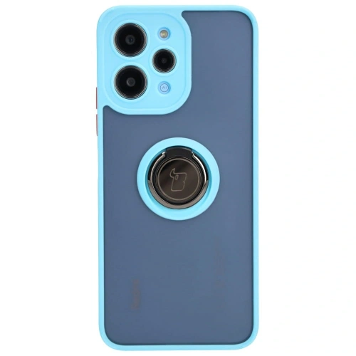 Kup Bizon Case Hybrid Ring Xiaomi Redmi 12 füstös szürke világoskék kerettel - BIZ2448 - {ean13} - Sklep Home Screen