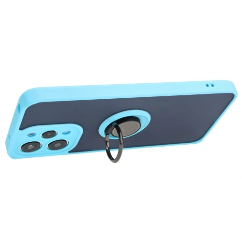 Kup Bizon Case Hybrid Ring Xiaomi Redmi 12 smoky cu un cadru bleu deschis - BIZ2448 - {ean13} - Sklep Home Screen