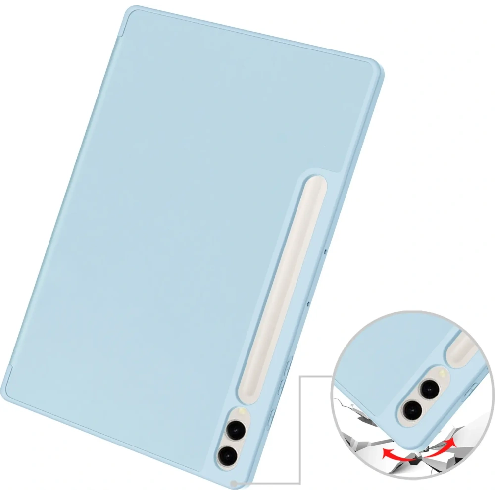 Etui Bizon Case Tab Lizard do Samsung Galaxy Tab S10 Plus /S9 Plus błękitne