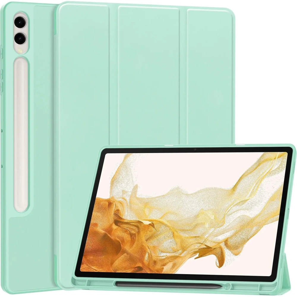 Etui Bizon Case Tab Lizard do Samsung Galaxy Tab S10 Plus / S9 Plus miętowe