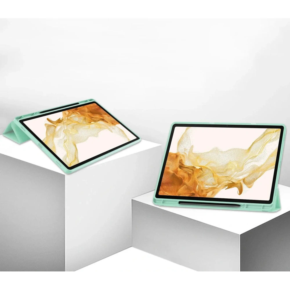 Etui Bizon Case Tab Lizard do Samsung Galaxy Tab S10 Plus / S9 Plus miętowe