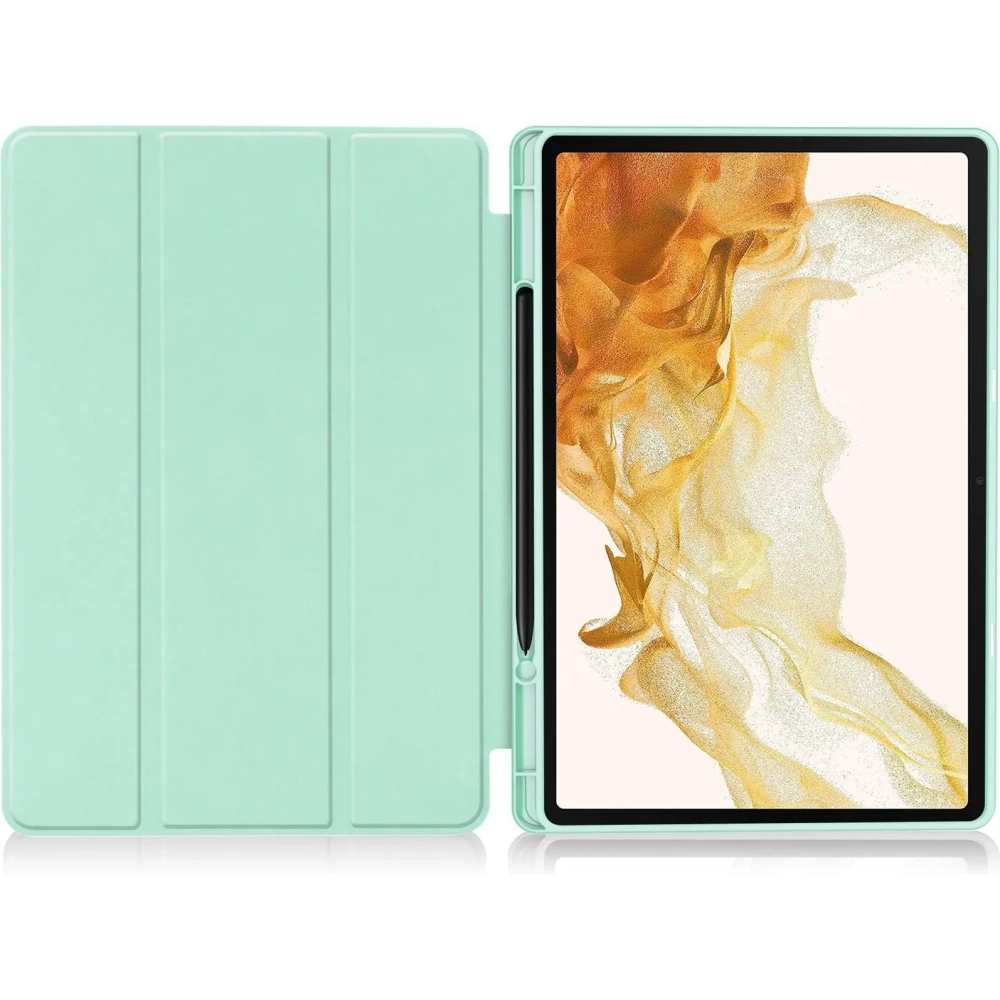 Etui Bizon Case Tab Lizard do Samsung Galaxy Tab S10 Plus / S9 Plus miętowe