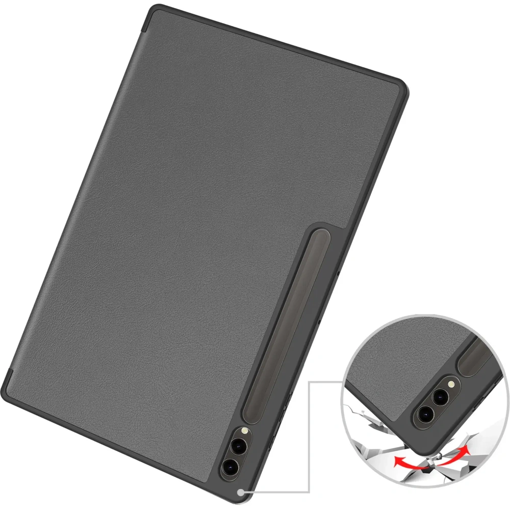 Etui Bizon Case Tab Lizard do Samsung Galaxy Tab S10 Ultra / S9 Ultra szare