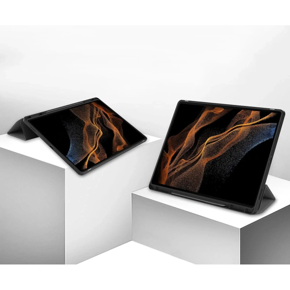 Etui Bizon Case Tab Lizard do Samsung Galaxy Tab S10 Ultra / S9 Ultra szare