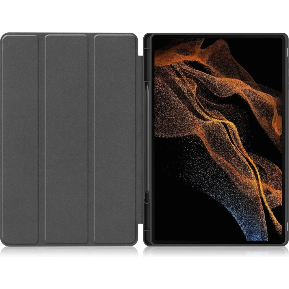 Etui Bizon Case Tab Lizard do Samsung Galaxy Tab S10 Ultra / S9 Ultra szare