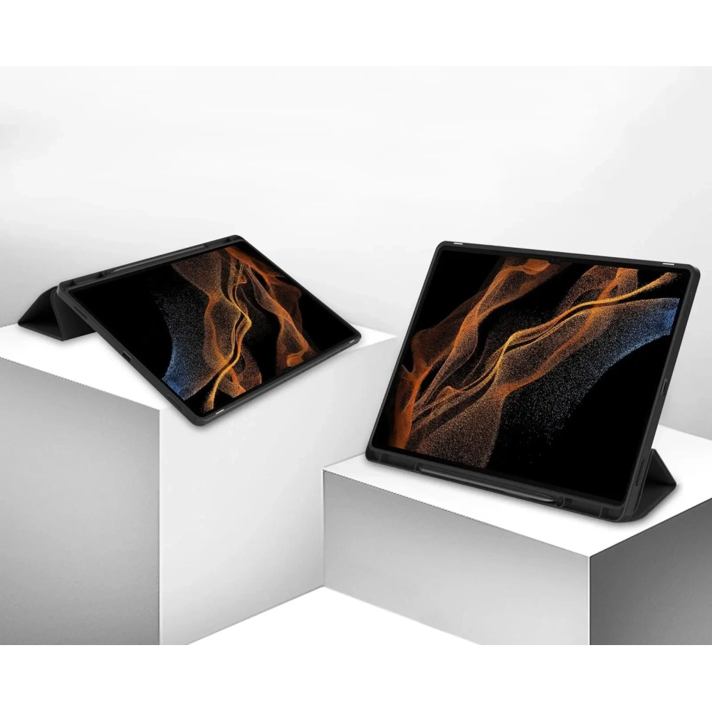 Etui Bizon Case Tab Lizard do Samsung Galaxy Tab S10 Ultra / S9 Ultra czarne