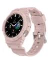 Etui z paskiem Bizon Strap + Case Watch Action do Samsung Galaxy Watch 4 / 5 44 mm jasnoróżowe