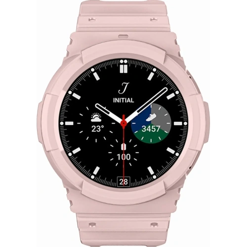 Kup Etui s páskem Bizon Strap + Case Watch Action do Samsung Galaxy Watch 4 / 5 44 mm světle růžové - BIZ2461 - {ean13} - Sklep Home Screen