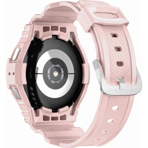 Kup Etui z paskiem Bizon Strap + Case Watch Action do Samsung Galaxy Watch 4 / 5 44 mm jasnoróżowe - BIZ2461 - {ean13} - Sklep Home Screen