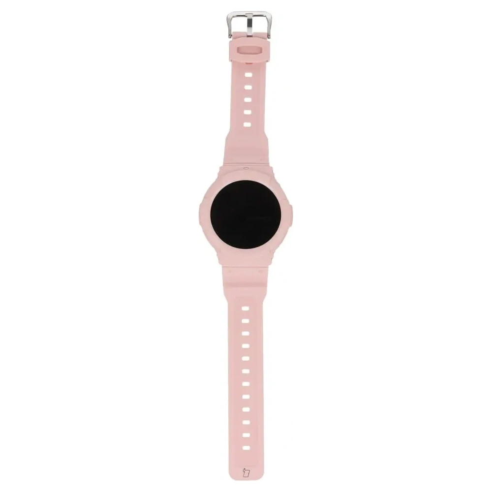 Etui z paskiem Bizon Strap + Case Watch Action do Samsung Galaxy Watch 4 / 5 44 mm jasnoróżowe