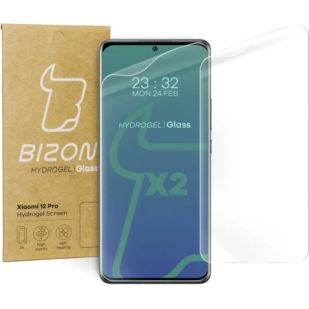 Folia hydrożelowa na ekran Bizon Glass Hydrogel Xiaomi 12 Pro [2 PACK]