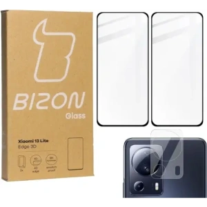 Kup 2x Szkło na ekran + szkło na aparat BIZON Edge 3D do Xiaomi 13 Lite - BIZ2463 - {ean13} - Sklep Home Screen