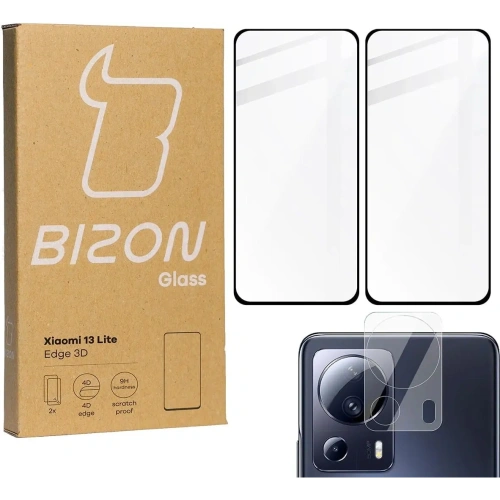 Kup BIZON Edge 3D 2x Bildschirmglas + Kameraglas Xiaomi 13 Lite - BIZ2463 - {ean13} - Sklep Home Screen