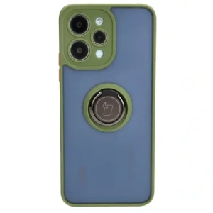 Kup Etui z uchwytem na palec Bizon Case Hybrid Ring do Xiaomi Redmi 12 przydymione z zieloną ramką - BIZ2464 - {ean13} - Sklep Home Screen