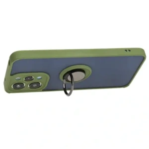 Kup Etui z uchwytem na palec Bizon Case Hybrid Ring do Xiaomi Redmi 12 przydymione z zieloną ramką - BIZ2464 - {ean13} - Sklep Home Screen
