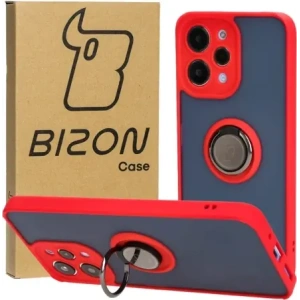 Kup Bizon Case Hybrid Ring Xiaomi Redmi 12 smoky cu un cadru roșu - BIZ2465 - {ean13} - Sklep Home Screen