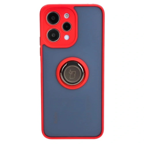 Buy Bizon Case Hybrid Ring Xiaomi Redmi 12 smoky with a red frame - BIZ2465 - {ean13} - Home Screen Store Europe