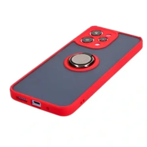 Kup Bizon Case Hybrid Ring Xiaomi Redmi 12 smoky cu un cadru roșu - BIZ2465 - {ean13} - Sklep Home Screen