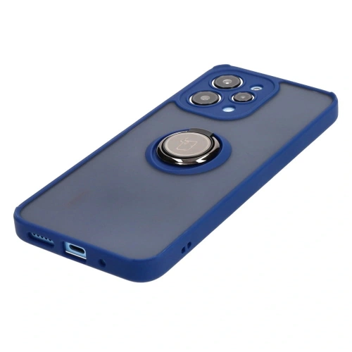 Kup Bizon Case Hybrid Ring Xiaomi Redmi 12 fumuriu cu un cadru albastru marin - BIZ2466 - {ean13} - Sklep Home Screen