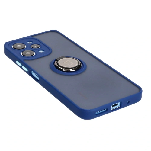 Kup Bizon Case Hybrid Ring Xiaomi Redmi 12 fumuriu cu un cadru albastru marin - BIZ2466 - {ean13} - Sklep Home Screen