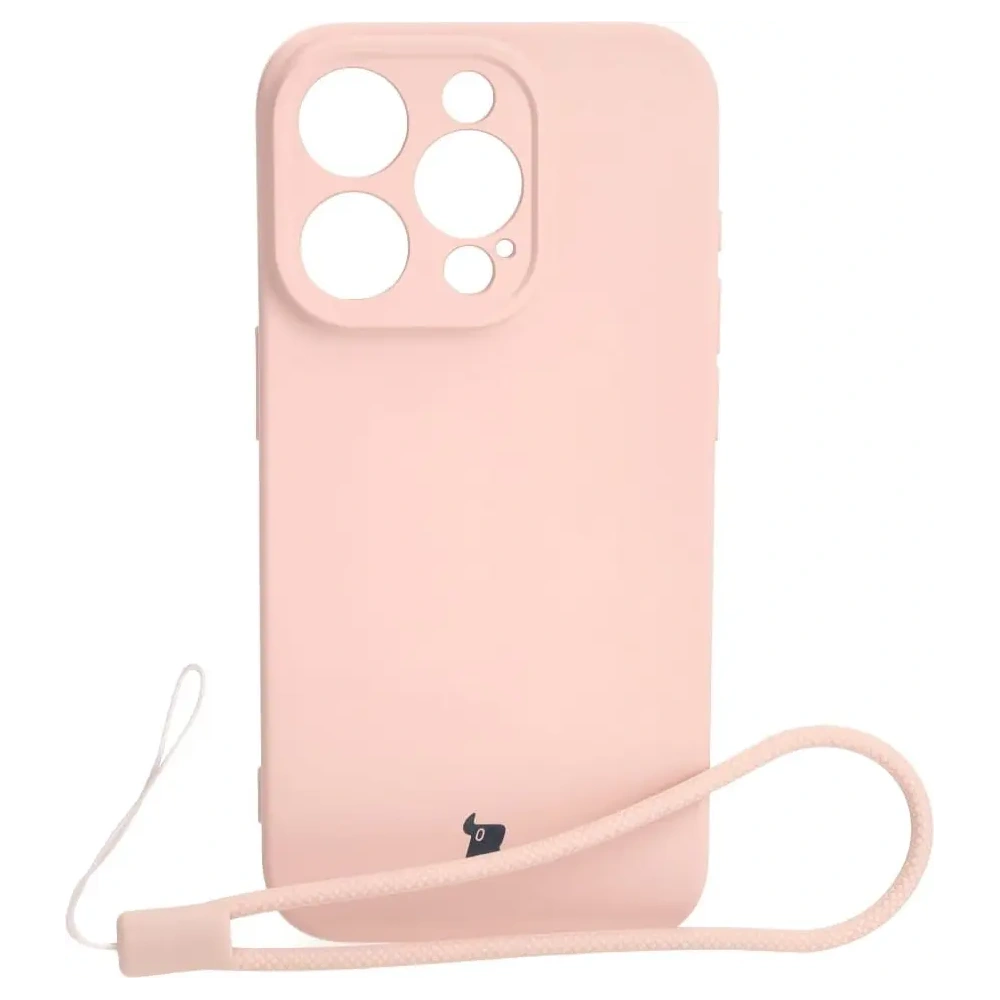 Etui Bizon Case Silicone do Apple iPhone 15 Pro jasnoróżowe