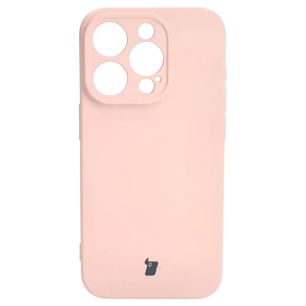 Etui Bizon Case Silicone do Apple iPhone 15 Pro jasnoróżowe