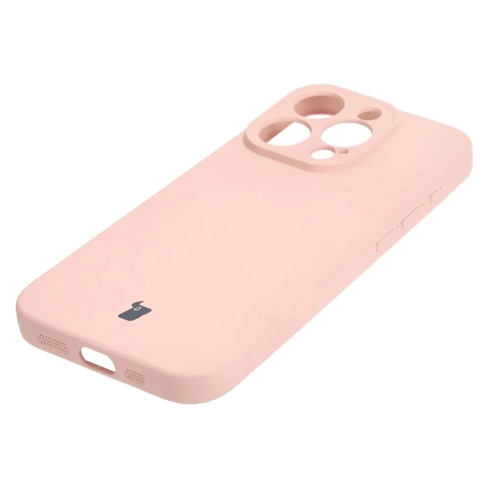 Etui Bizon Case Silicone do Apple iPhone 15 Pro jasnoróżowe