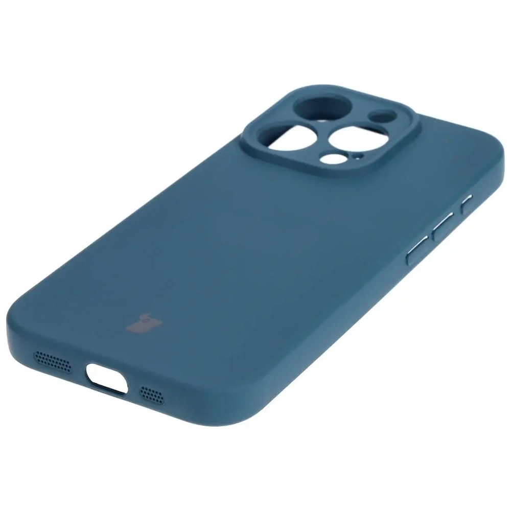 Etui Bizon Case Silicone do Apple iPhone 15 Pro granatowe