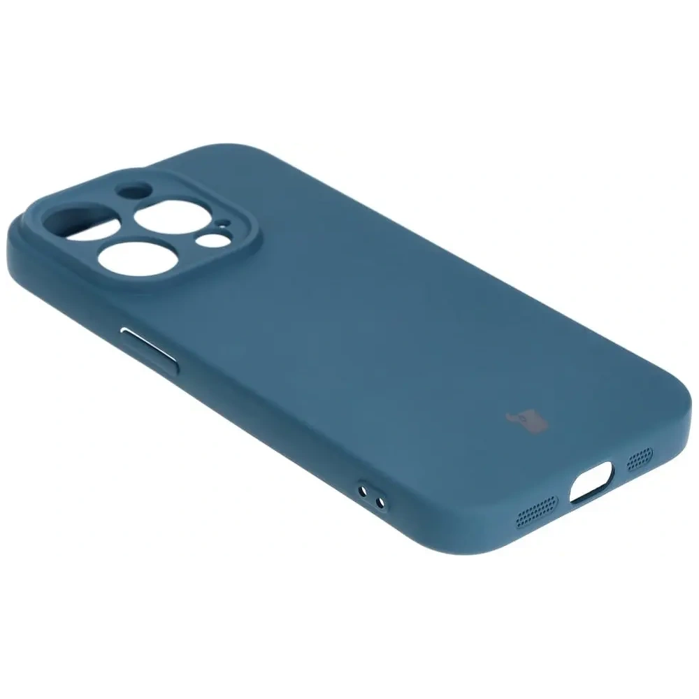 Etui Bizon Case Silicone do Apple iPhone 15 Pro granatowe