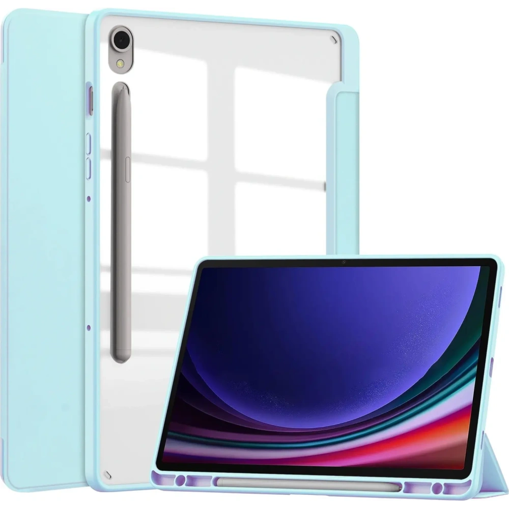 Etui Bizon Case Tab Clear Matt do Samsung Galaxy Tab S9 błękitne