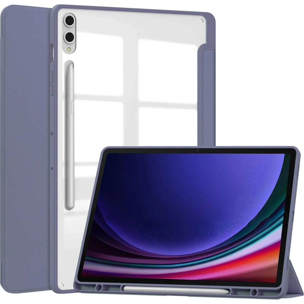 Etui Bizon Case Tab Clear Matt do Samsung Galaxy Tab S10 Plus / S9 Plus lawendowe