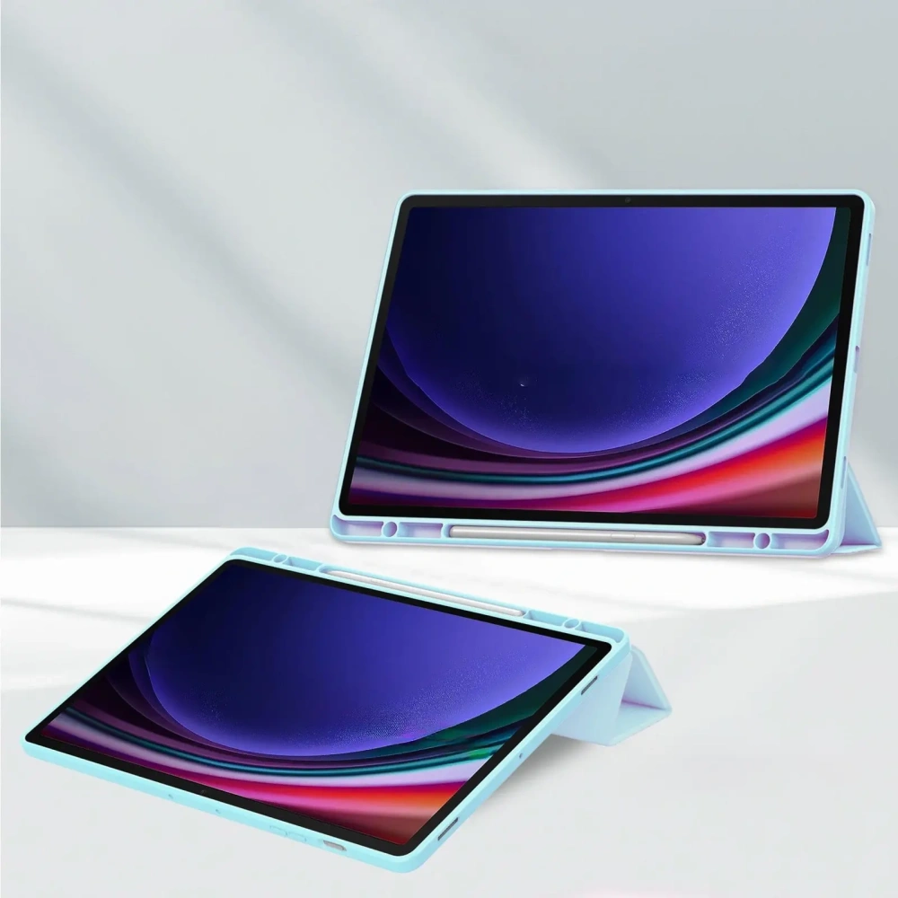 Etui Bizon Case Tab Clear Matt do Samsung Galaxy Tab S10 Plus / S9 Plus błękitne