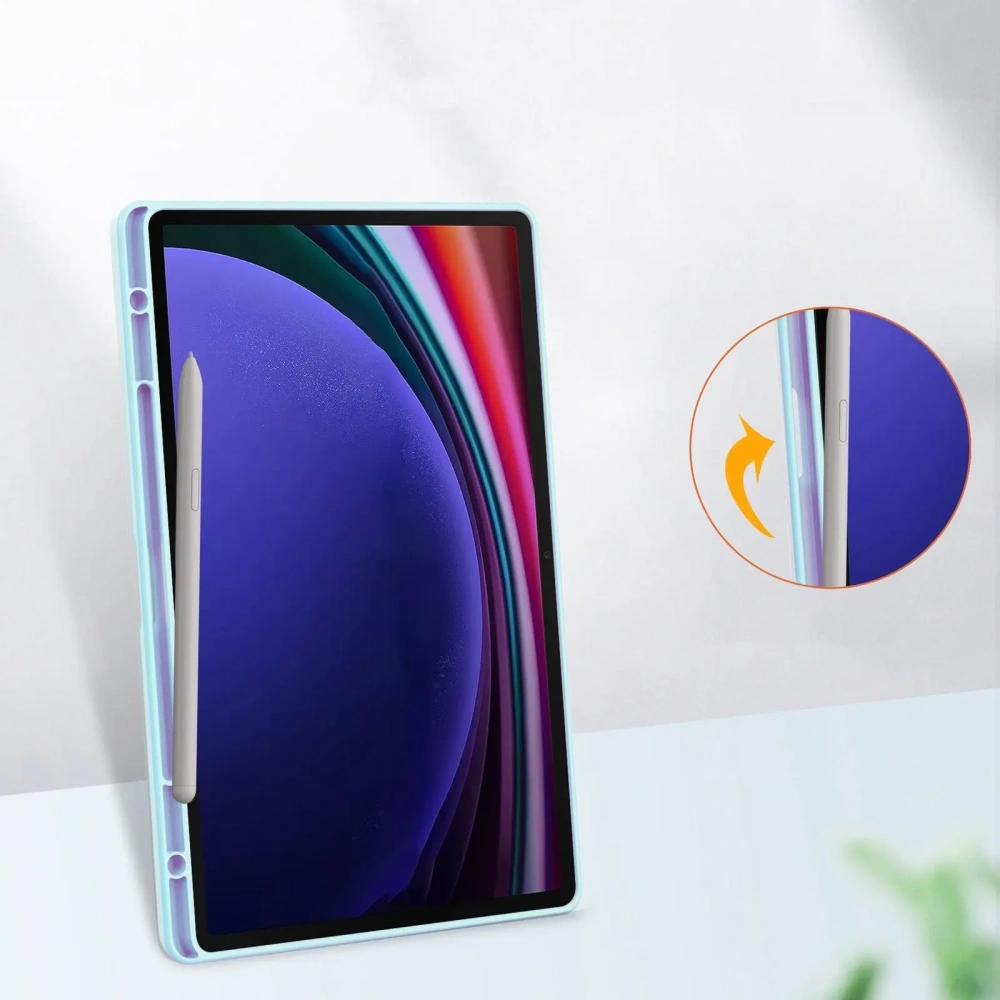 Etui Bizon Case Tab Clear Matt do Samsung Galaxy Tab S10 Plus / S9 Plus błękitne