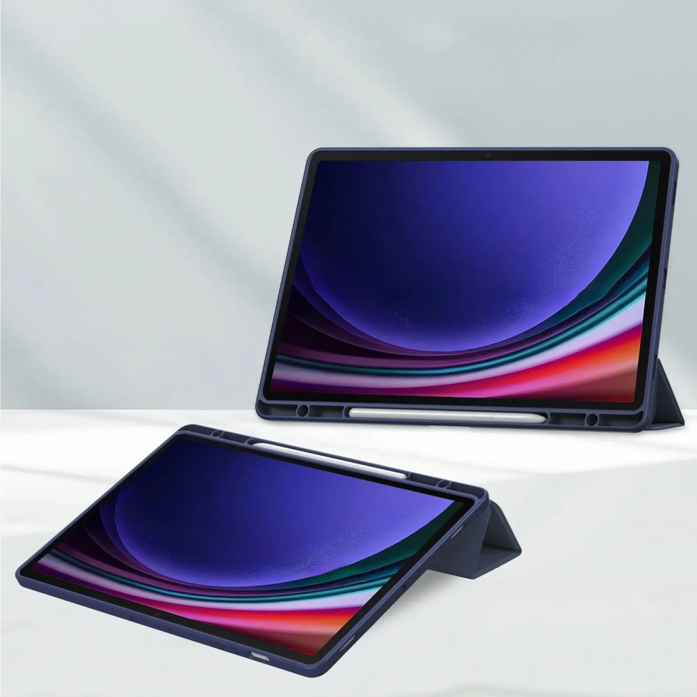 Etui Bizon Case Tab Clear Matt do Samsung Galaxy Tab S10 Plus / S9 Plus granatowe