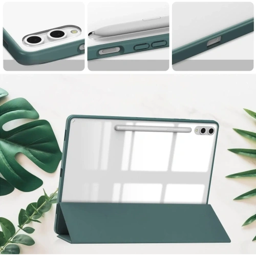 Kup Bizon Case Tab Clear Matt Samsung Galaxy Tab S10 Plus / S9 Plus dunkelgrün - BIZ2493 - {ean13} - Sklep Home Screen