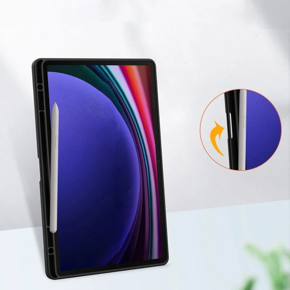 Etui Bizon Case Tab Clear Matt do Samsung Galaxy Tab S10 Plus / S9 Plus czarne