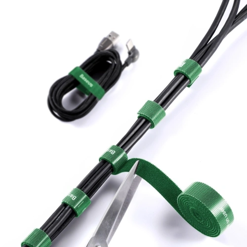Kup Banda velcro, organizer de cabluri Baseus Curele colorate cu velcro 1m (verde) - BSU1366GRN - {ean13} - Sklep Home Screen