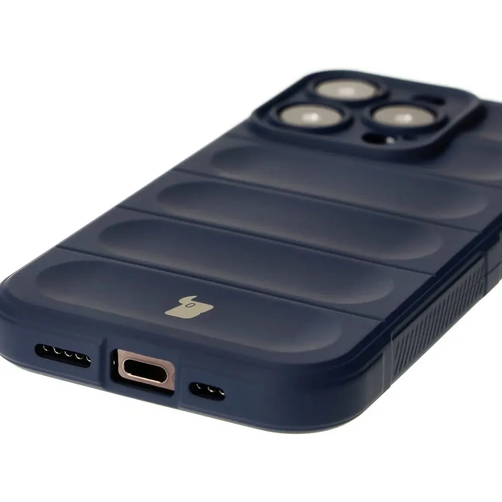 Pancerne etui Bizon Case Tur do Apple iPhone 15 Pro granatowe