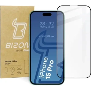 Kup Szkło hartowane Bizon Glass Edge 2 do Apple iPhone 15 Pro czarne - BIZ3094 - {ean13} - Sklep Home Screen