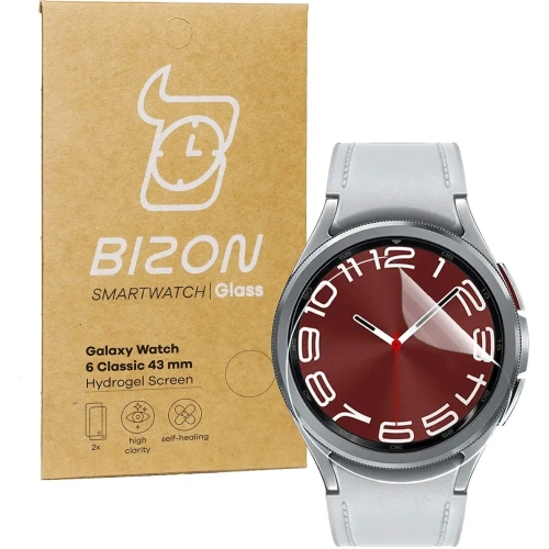 Kup Bizon Glass Hydrogel Samsung Galaxy Watch 6 Classic 43mm [2 PACHET] - BIZ3096 - {ean13} - Sklep Home Screen