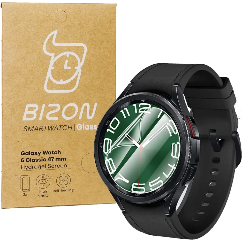 Folia hydrożelowa na ekran Bizon Glass Hydrogel do Samsung Galaxy Watch 6 Classic 47 mm [2 PACK] (zegarek)
