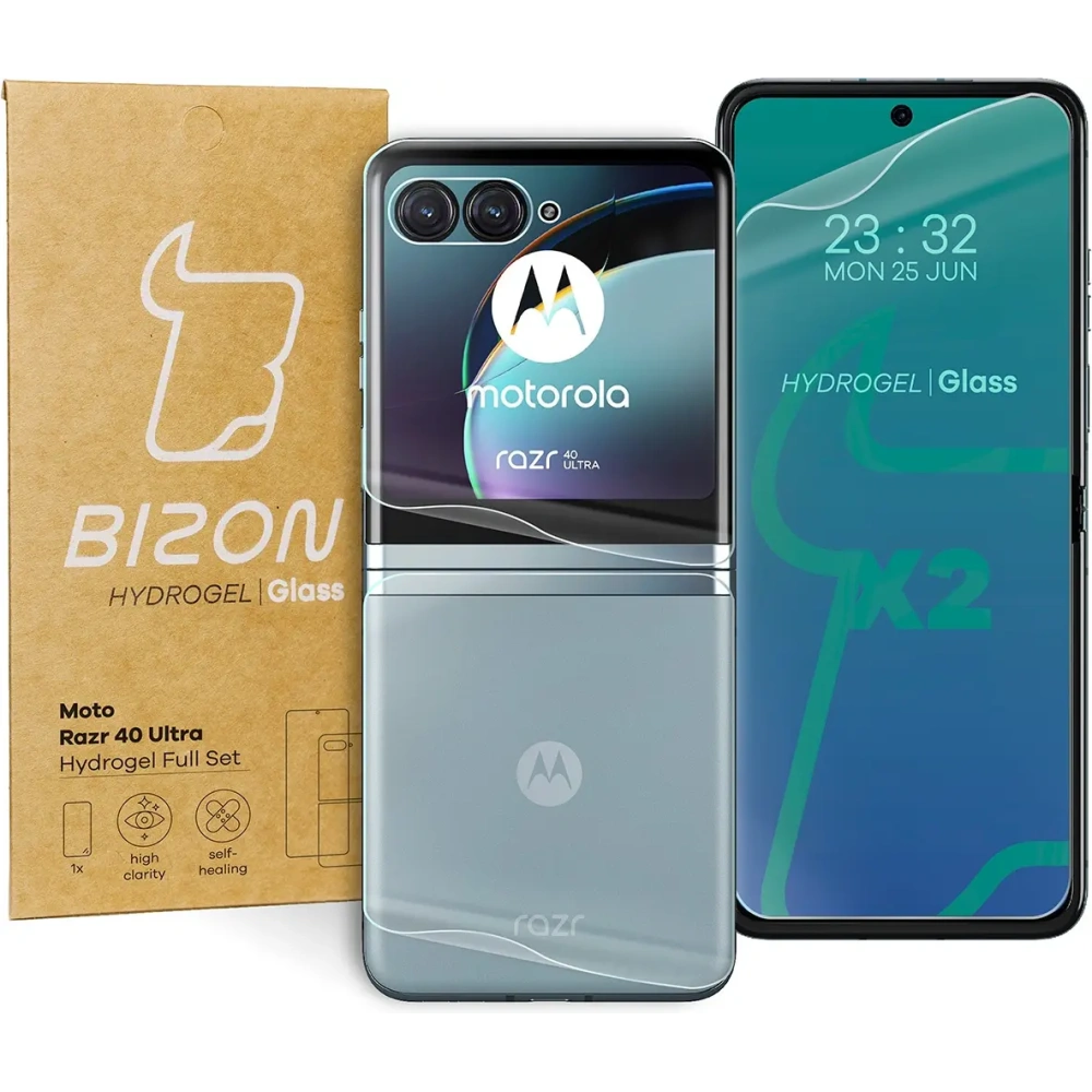 Folia hydrożelowa na tył i przód Bizon Glass Hydrogel Motorola Razr 40 Ultra