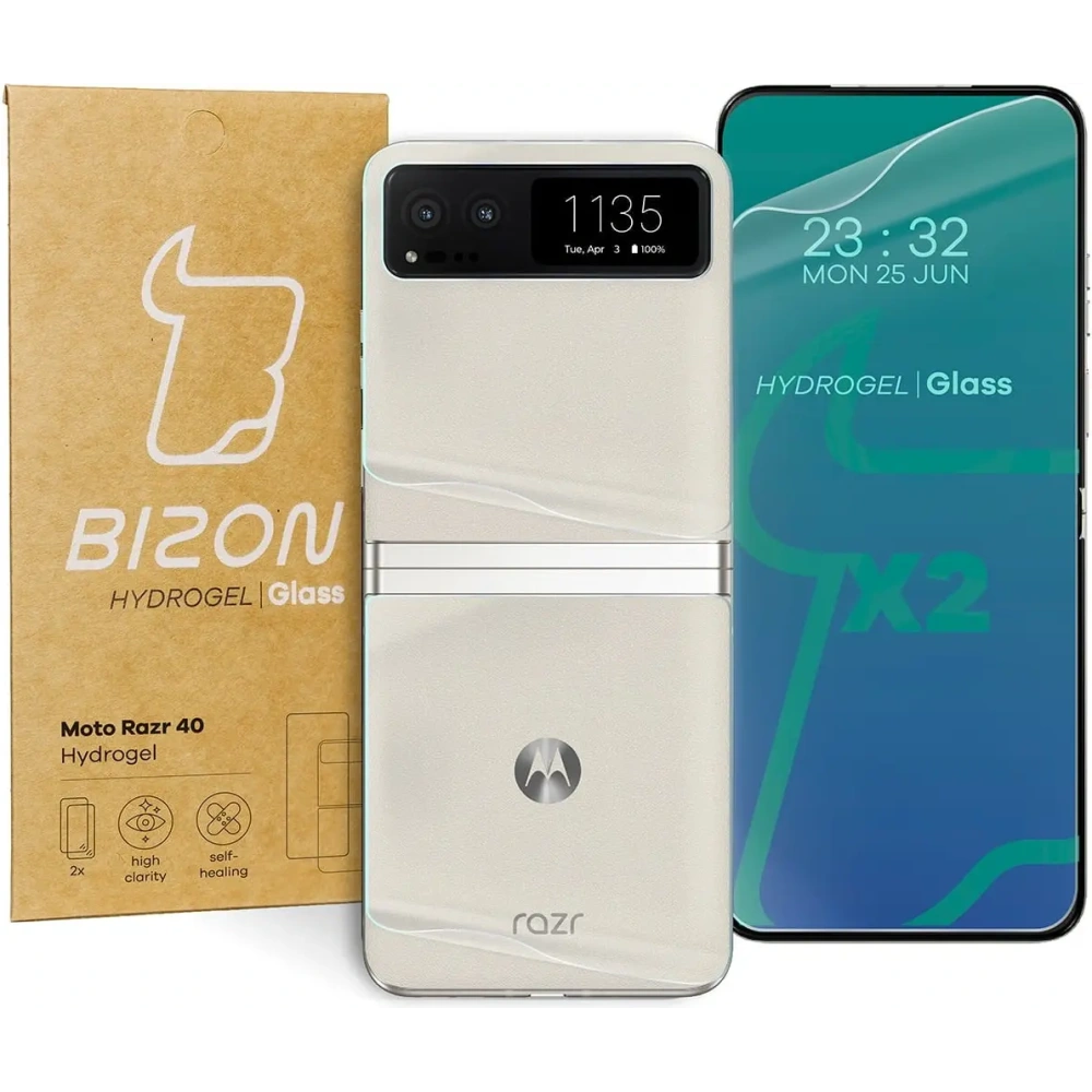 Folia hydrożelowa na tył i przód Bizon Glass Hydrogel Motorola Razr 40