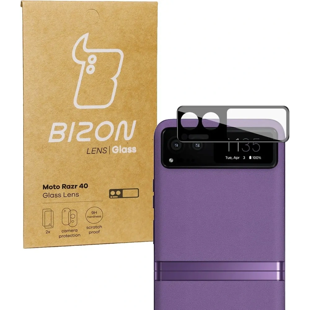 Szkło na aparat Bizon Glass Lens do Motorola Razr 40 [2 PACK]